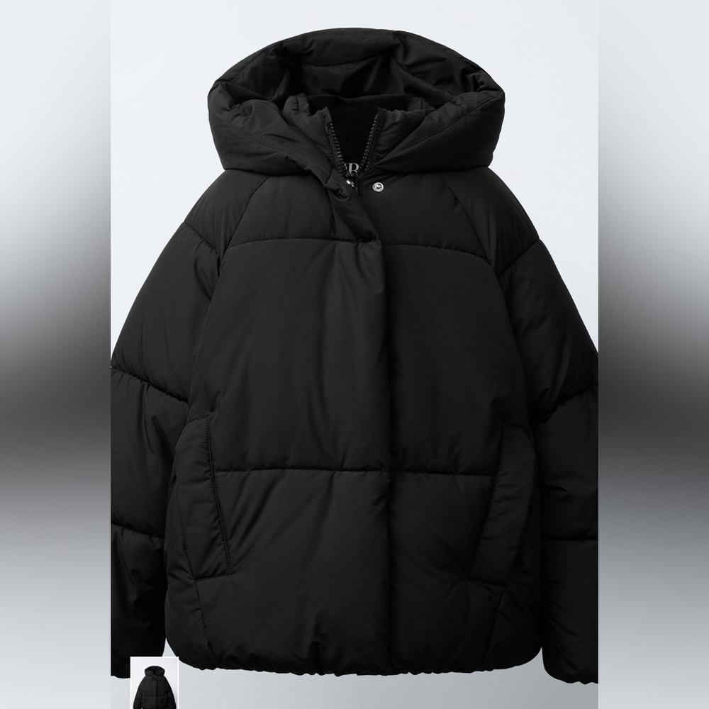 Zara Kids Charcoal Puffer Coat